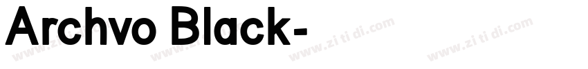 Archvo Black字体转换